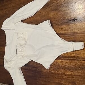 Free PEOPLE cream Colored Bodysuit Open Back  Size Small